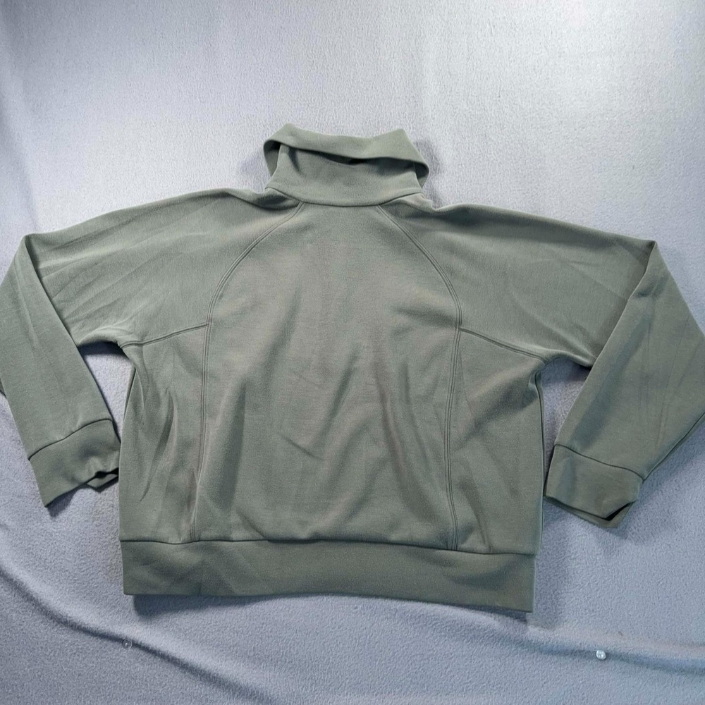 Spanx AirEssentials Half Zip Pullover Womens M Green Athleisure Top - Picture 7 of 12